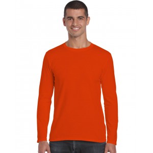 Gildan SoftStyle frfi hosszujj pl, Orange (T-shirt, pl, 90-100% pamut)