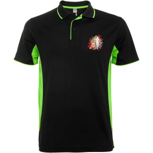 Montmelo rvid ujj uniszex sportpl, solid black, lime (T-shirt, pl, kevertszlas, mszlas)