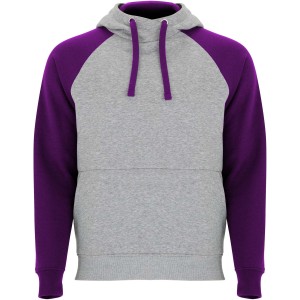 Roly Badet gyerek kapucnis pulver, Heather grey, Purple (pulver)